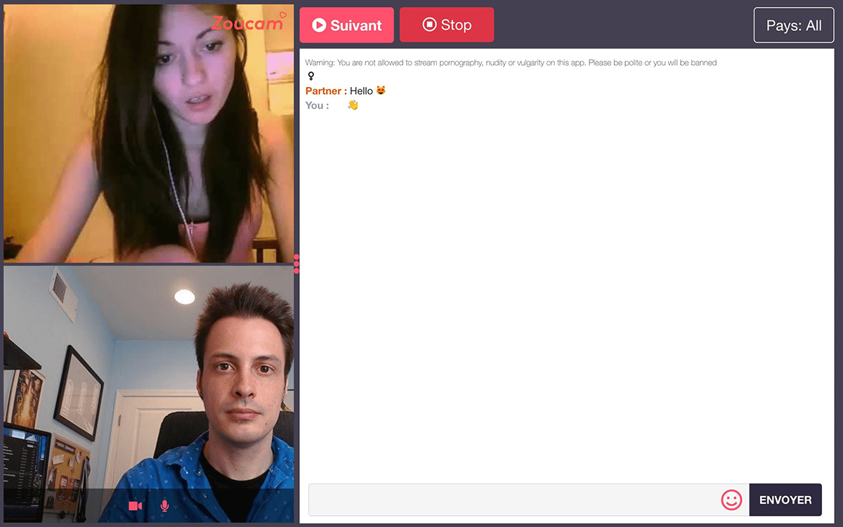 Chatroulette webcam pour fille et garçon